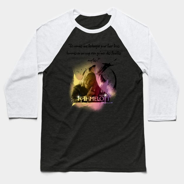 I know a technique to kill three men in one shot ... Baseball T-Shirt by Panthox